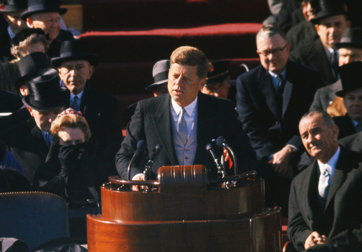 President John F. Kennedy Makes Inauguration Speech