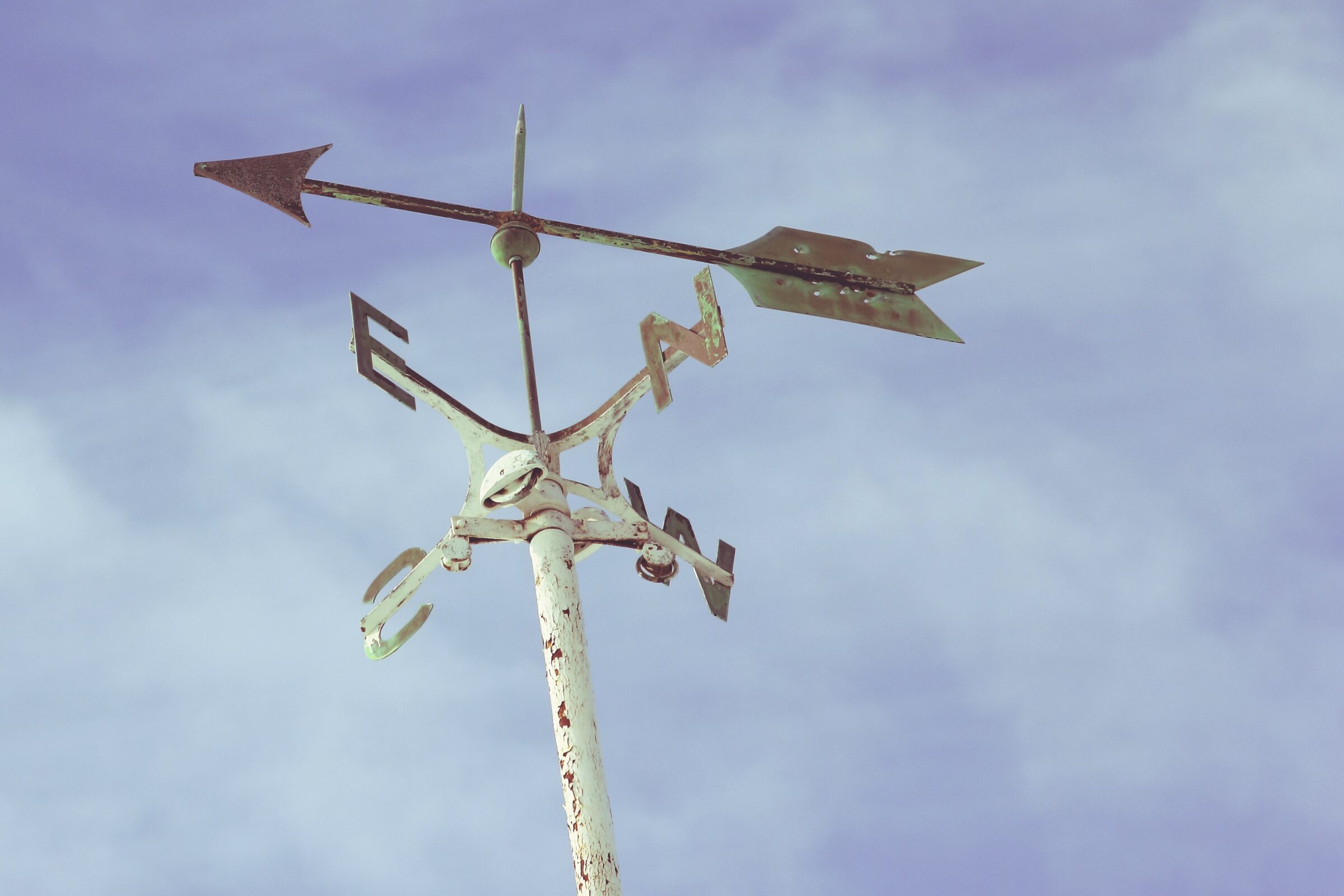 Weather vane atop the former Coast Guard building in Cleveland, Ohio.